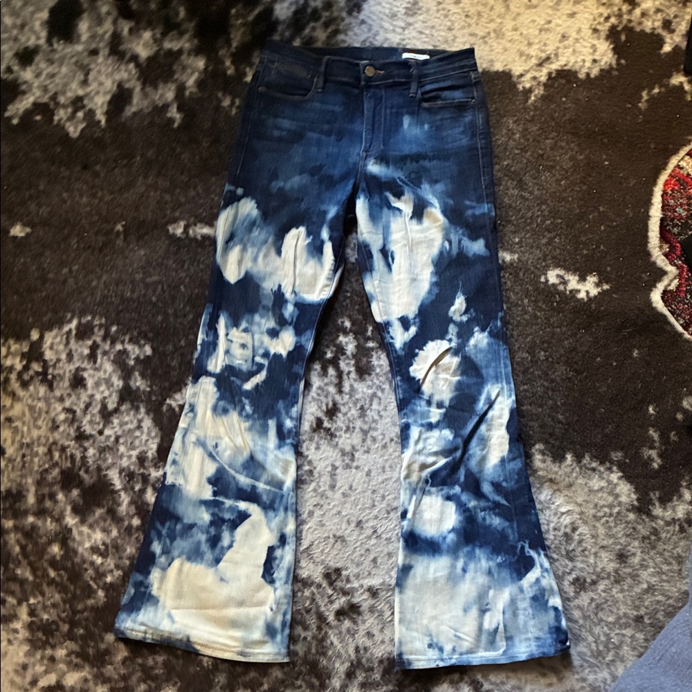 Frame Bleached Flare Jeans
